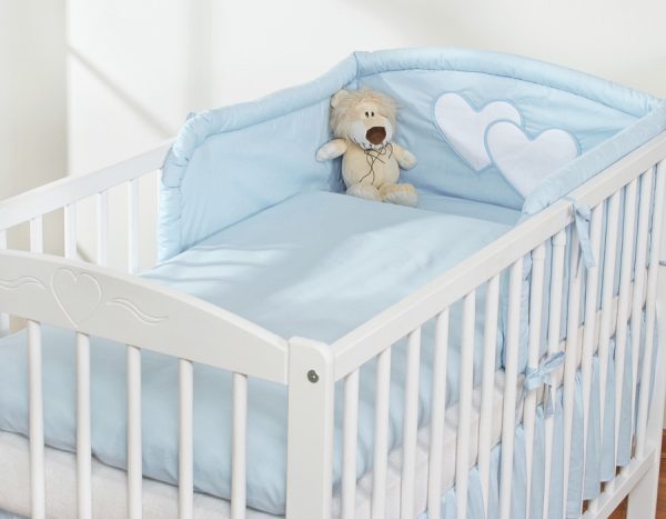 Bedding set 3-pcs- Hanging Hearts blue - Image 2