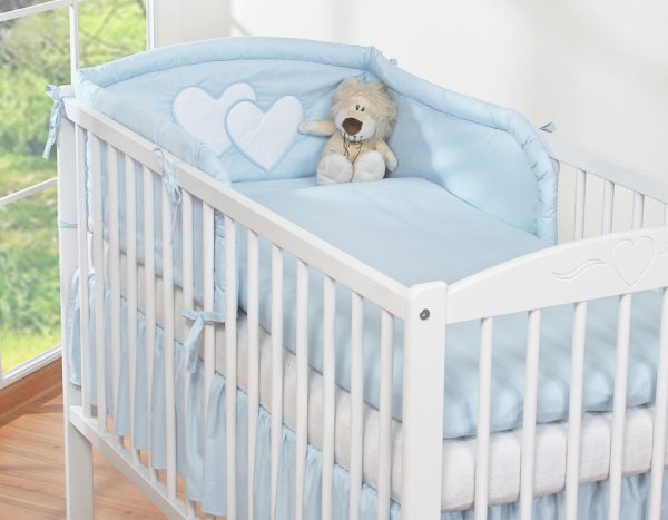 Bedding set 3-pcs- Hanging Hearts blue