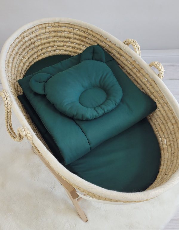 Duvet with pillow - 2pcs set - bottle green - Image 3