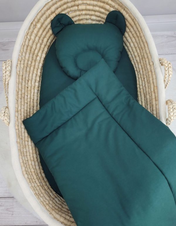 Duvet with pillow - 2pcs set - bottle green - Image 4