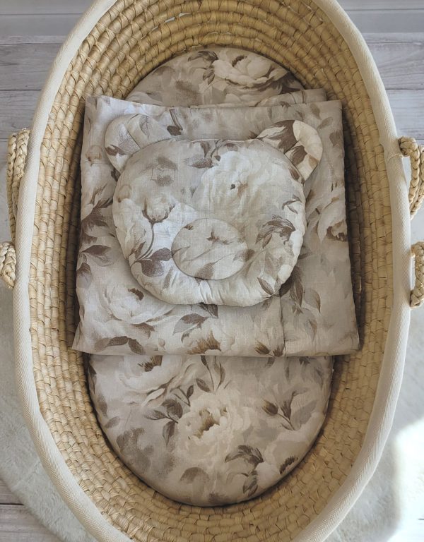 Duvet with pillow Teddy - 2pcs set - Peonies beige - Image 3