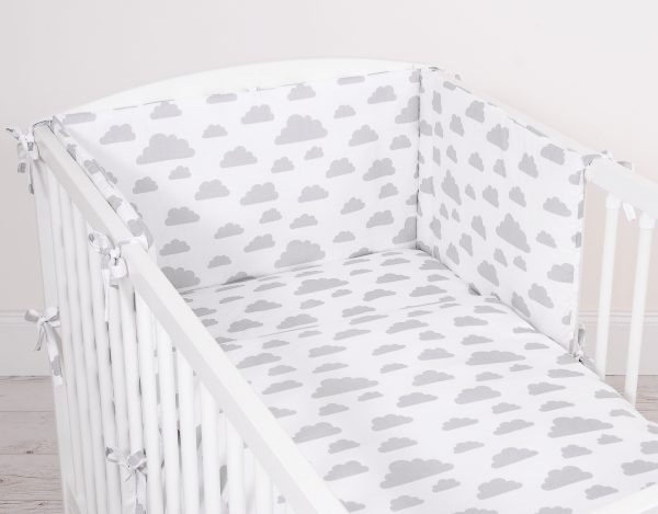 Universal bumper for cot - clouds gray - Image 2