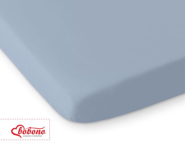Sheet made of cotton 120x60cm white- pastel blue - Image 2