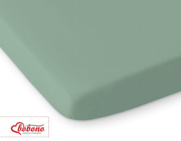 Sheet made of cotton 140x70cm white- pastel green - Image 2