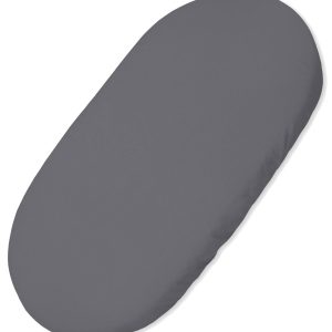 Sheet made of cotton for moses basket mattress 75x35 cm - anthrazit