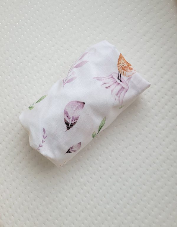 Sheet made of cotton for moses basket mattress 75x35 cm - forest softness - Image 3
