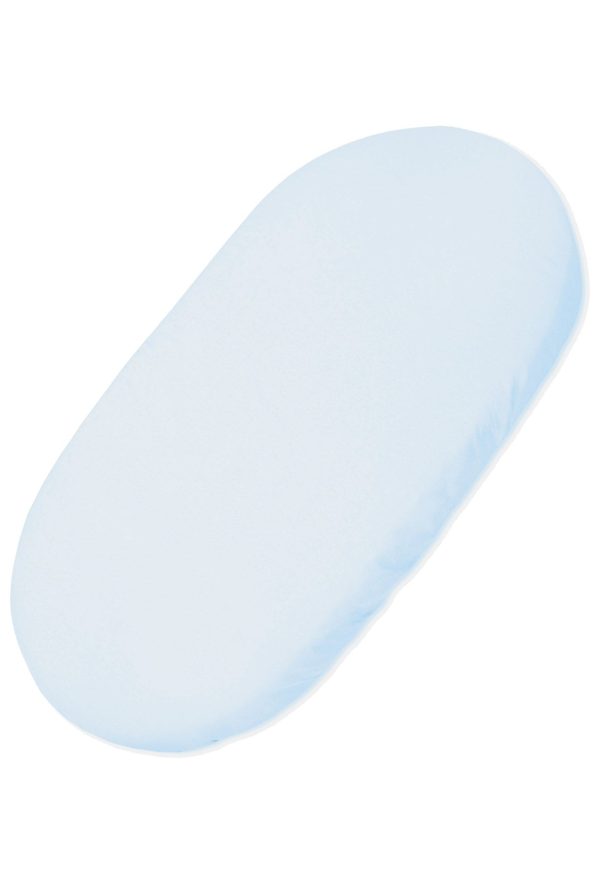 Sheet made of cotton for moses basket mattress 75x35 cm - blue
