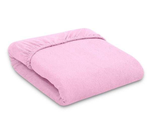 Sheet made of frotte (terry) 120x60cm- Pink
