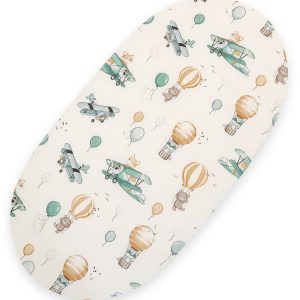 Sheet made of cotton for moses basket mattress 75x35 cm - Sky adventure