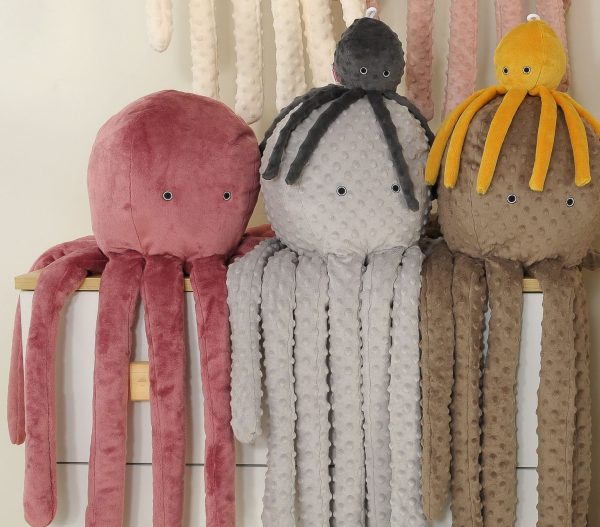 Cuddly octopus big - anthracite - polka dot minky - Image 5