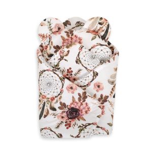 Doll's swaddling cone with pillow - flower dream catchers