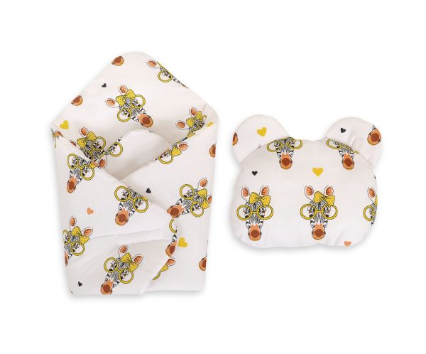 Doll's swaddling cone with pillow - zebra yellow - Image 3