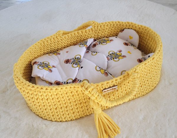 Doll's swaddling cone with pillow - zebra yellow - Image 4