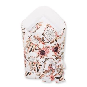 Double-sided baby nest with bow - flower dream catchers