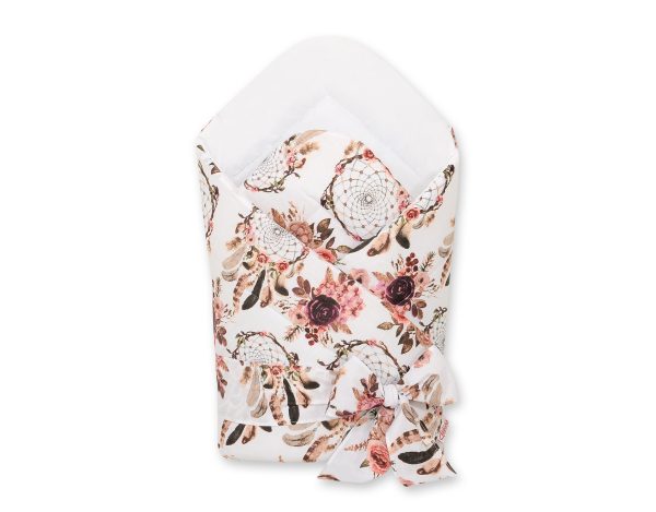 Double-sided baby nest with bow - flower dream catchers