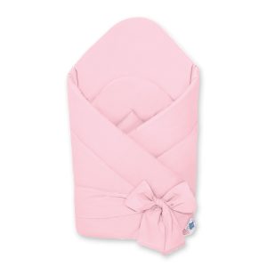 Baby nest with stiffening with bow - pink