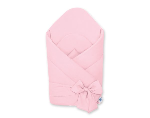 Baby nest with stiffening with bow - pink