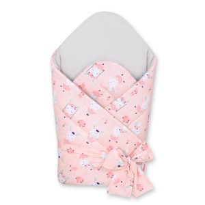 Baby nest 2in1 with stiffening with bow - ballerinas pink/powder pink