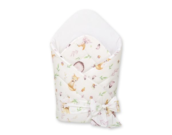 Baby nest with stiffening with bow - forest softness