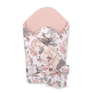 Baby nest with stiffening with bow - sepia roses