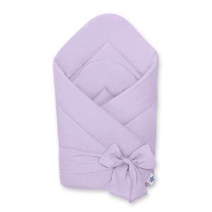 Double-sided baby nest with bow - lila