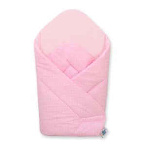 Baby nest with stiffening- Bear with bow pink