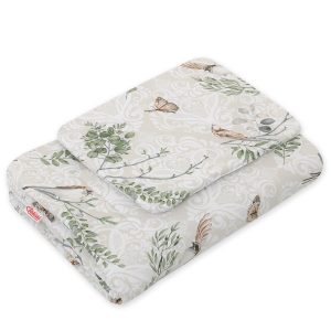 Bedding set 2-pcs 75x100cm NEWBORN - brown birds