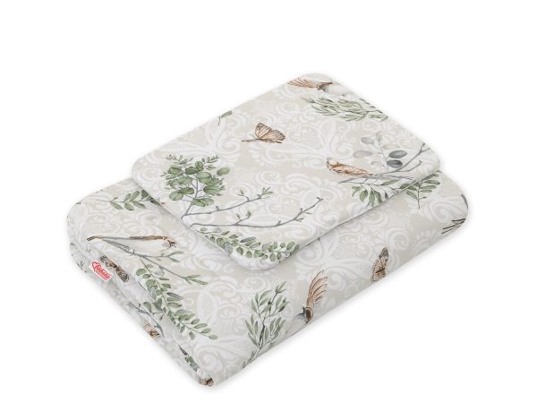 Bedding set 2-pcs 75x100cm NEWBORN - brown birds
