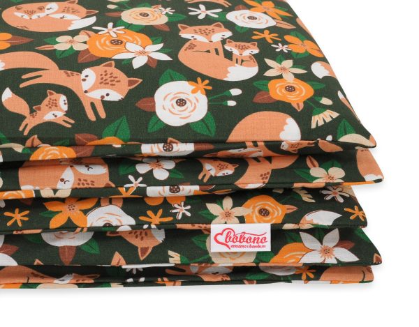 Baby cotton bedding set 2-pcs 120x90 cm- fox family on the green - Image 3