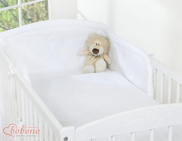 Bedding set 3-pcs- Hanging Hearts white - Image 3
