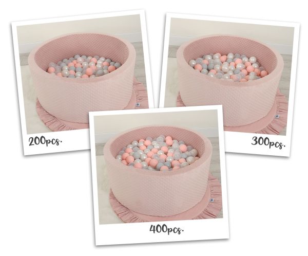 Ball-pit minky H-40 cm with balls 200pcs- pink - Image 7