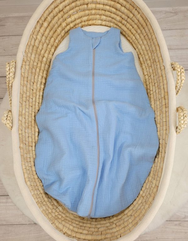 Muslin baby sleeping bag 6-12 months BABY TOG 1.0 - blue - Image 3