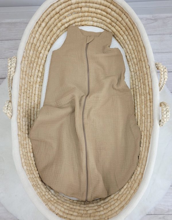 Muslin baby sleeping bag 6-12 months BABY TOG 1.0 - camel - Image 3