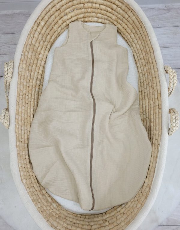 Muslin baby sleeping bag 6-12 months BABY TOG 1.0 - cream - Image 3