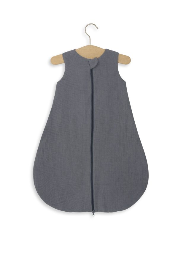 Muslin baby sleeping bag 0-6 months NEWBORN TOG 1.0 - anthracite