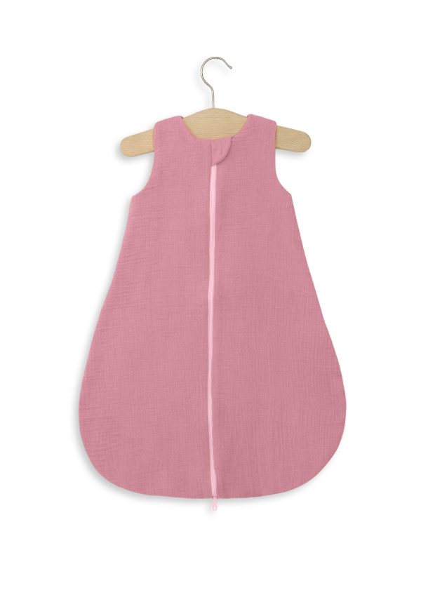 Muslin baby sleeping bag 0-6 months NEWBORN TOG 1.0 - retro pink