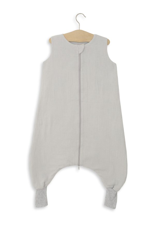 Muslin baby sleeping bag with legs XL 2-4 years for summer TOG 1.0 - grey