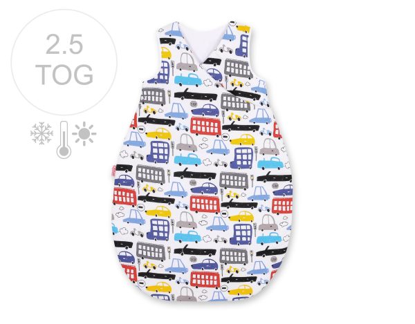 Sleeping bag 75 cm all-season with warming- colorful cars