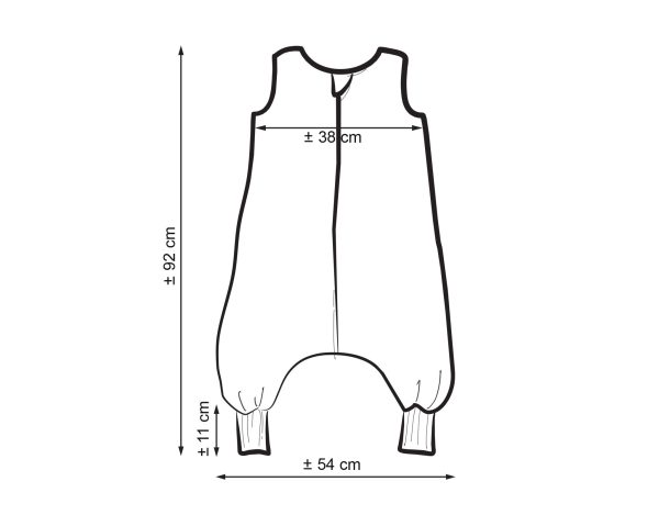 Muslin baby sleeping bag with legs XL 2-4 years for summer TOG 1.0 - anthracite - Image 4