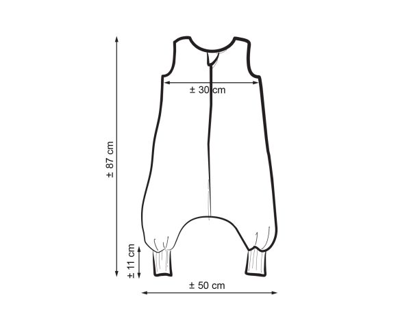 Muslin baby sleeping bag with legs L 9-24 months for summer TOG 1.0 - retro pink - Image 4