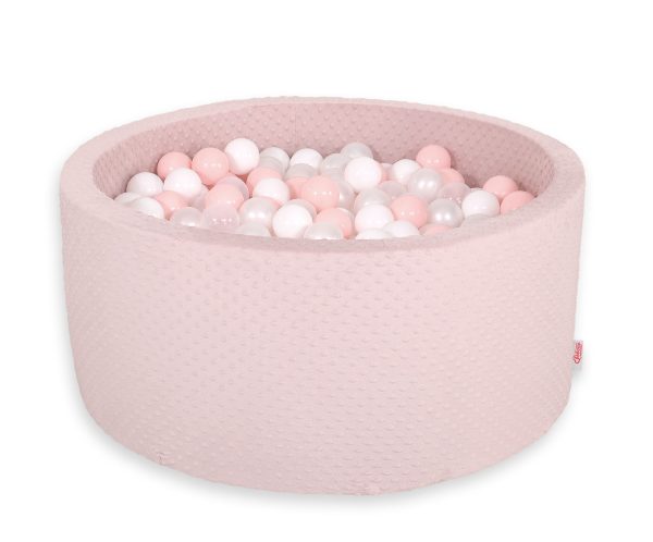 Ball-pit minky H-40 cm with balls 200pcs- blush