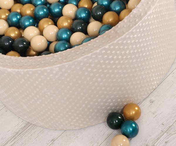 Ball-pit minky H-40 cm with balls 200pcs- beige - Image 9