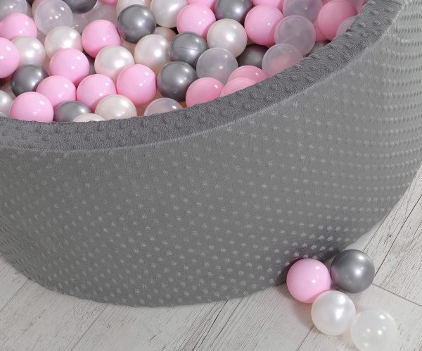 Ball-pit minky H-40 cm with balls 200pcs- dark grey - Image 9