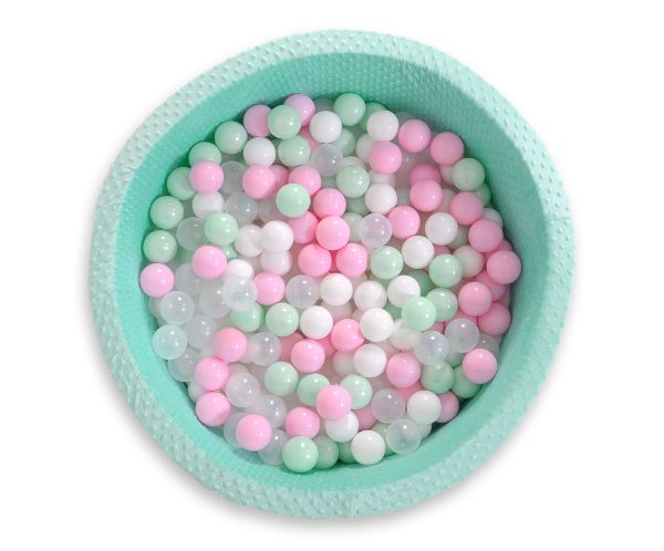 Ball-pit minky H-40 cm with balls 200pcs- mint - Image 10