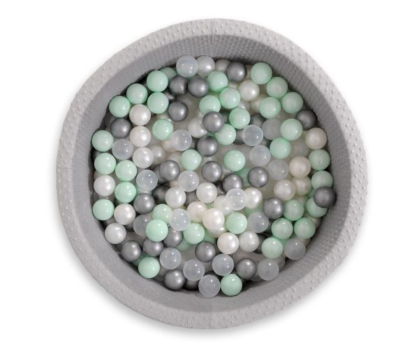 Ball-pit minky H-40 cm with balls 200pcs- gray - Image 8