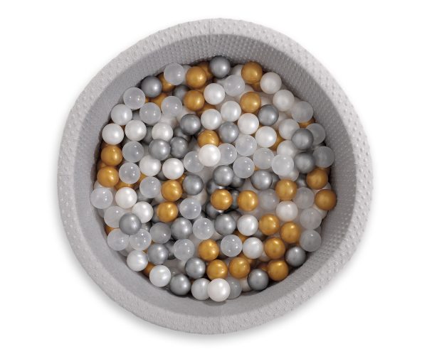 Ball-pit minky H-40 cm with balls 200pcs- gray - Image 12