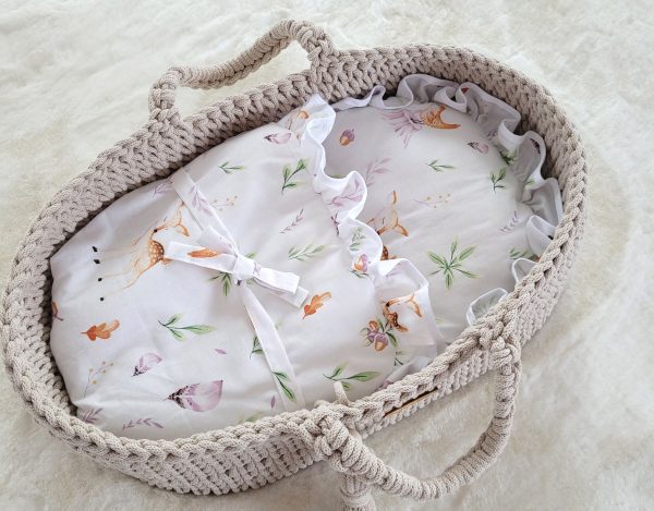 Moses basket BOHO cotton - doll carrier - light beige - Image 7