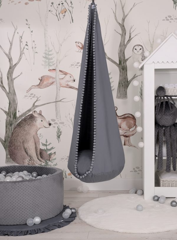 Hanging swing hammock cocoon - anthracite - Image 3