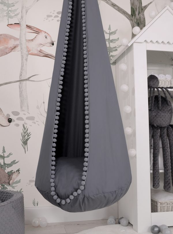 Hanging swing hammock cocoon - anthracite - Image 4