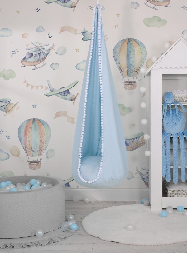 Hanging swing hammock cocoon - blue - Image 3